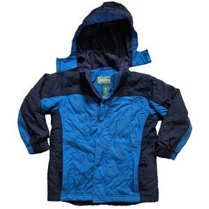 L.L.Bean Kids Boys S 4 Waterproof Hooded Jacket Blue Outdoor Coat Winter Snow